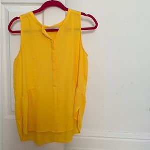 Yellow LOFT sleeveless blouse